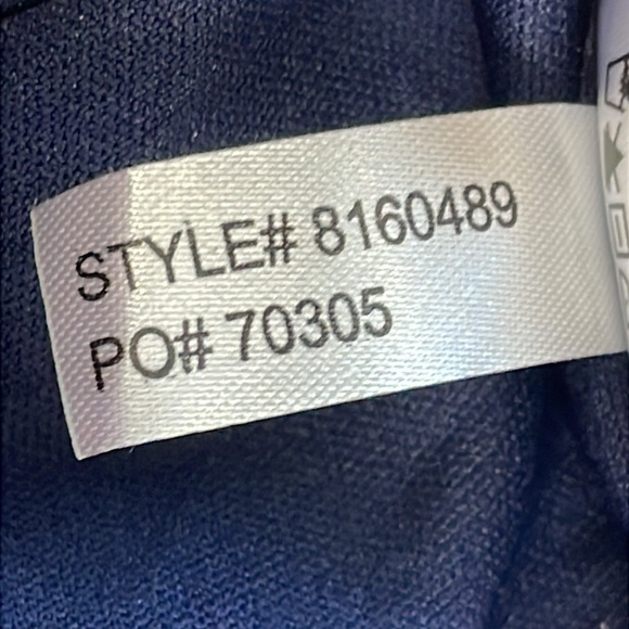 New Alex Evenings Flower Neckline Maxi Dress Square Neck Navy Blue Sz 14 - Picture 13 of 13